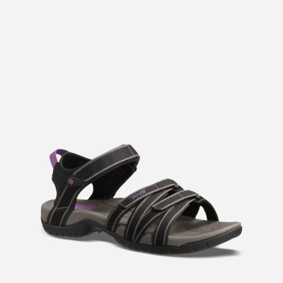 Teva Tirra - Women's Teva Hiking Sandals - Black / Grey | India (LGCD62458)